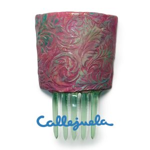 Peineta con decoupage