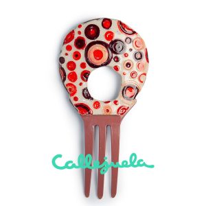 Peineta con adorno de barro