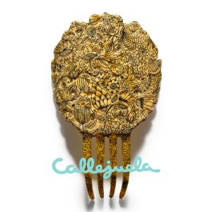 Peineta con decoupage