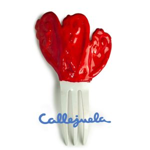 Peineta con adorno de barro