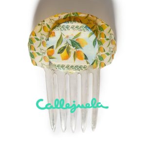 Peineta con adorno de barro