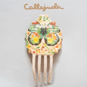 Peineta con decoupage