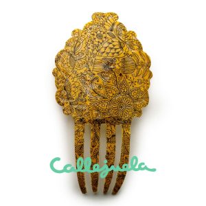 Peineta con decoupage